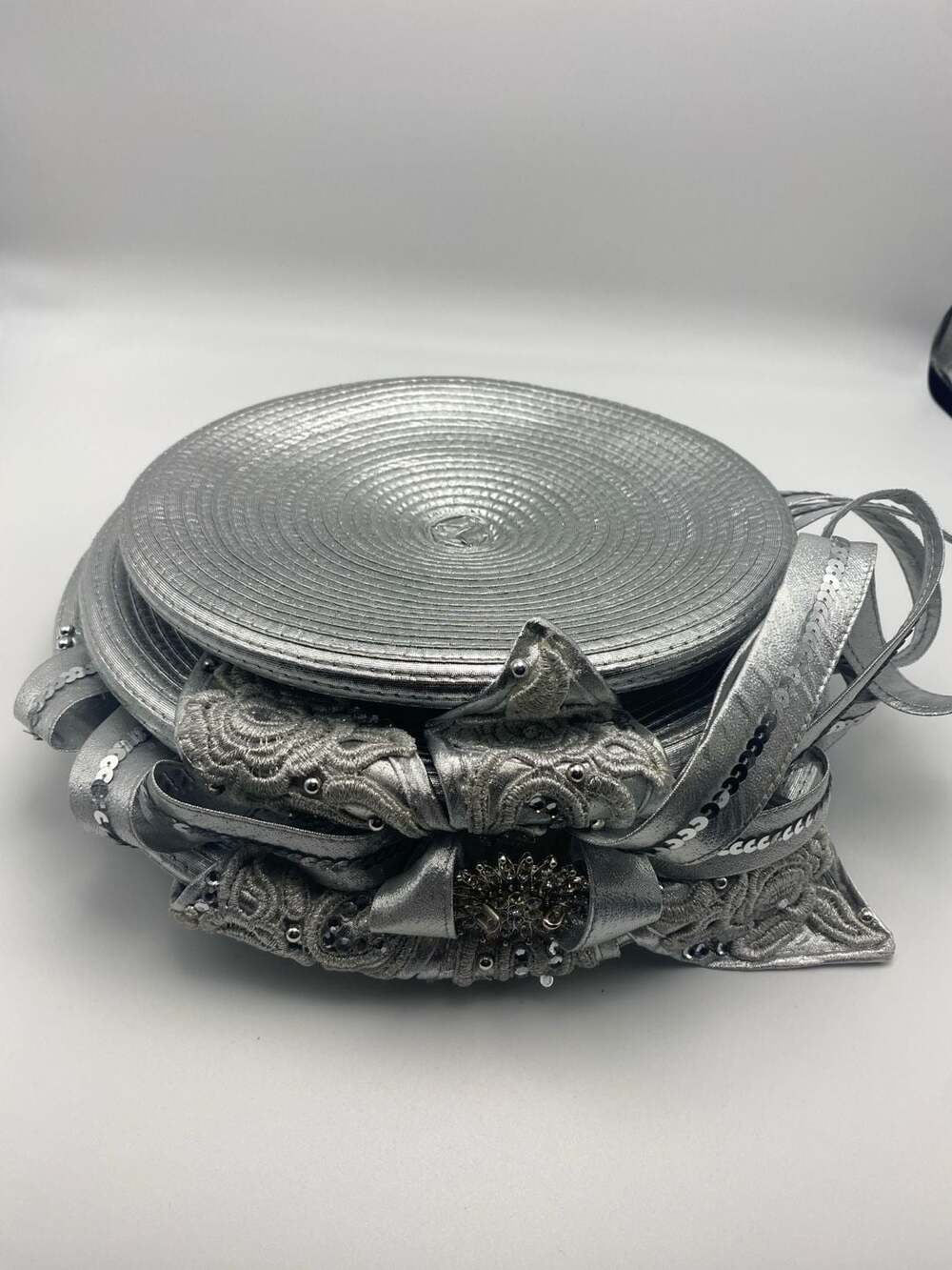 Ms Divine Vintage Silver Lace KY Derby - Bridal - Costume Elegant Beauty